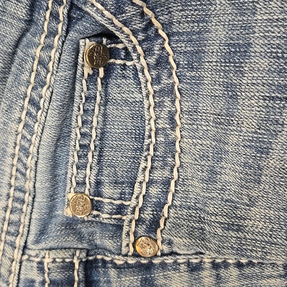 BKE Women's Straight Leg Jeans - Dark Blue - Picture 12 of 16